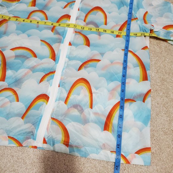MODCLOTH / S / Women's Mind At Ease Lightweight Rainbow Print Windbreaker Jacket - Picture 9 of 9